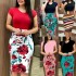 YY1006 Wholesale summer women's clothing african casual dresses plus size women's dresses ethnic clothing career midi dresses