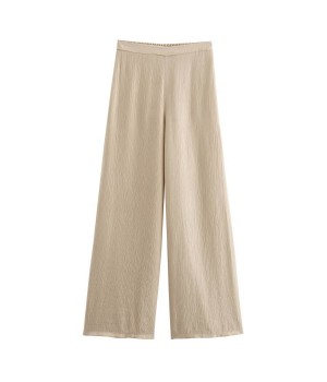 KAR&OT ZA 2024 women's new casual versatile pleated effect high waist straight wide leg pants 3897059 3897069